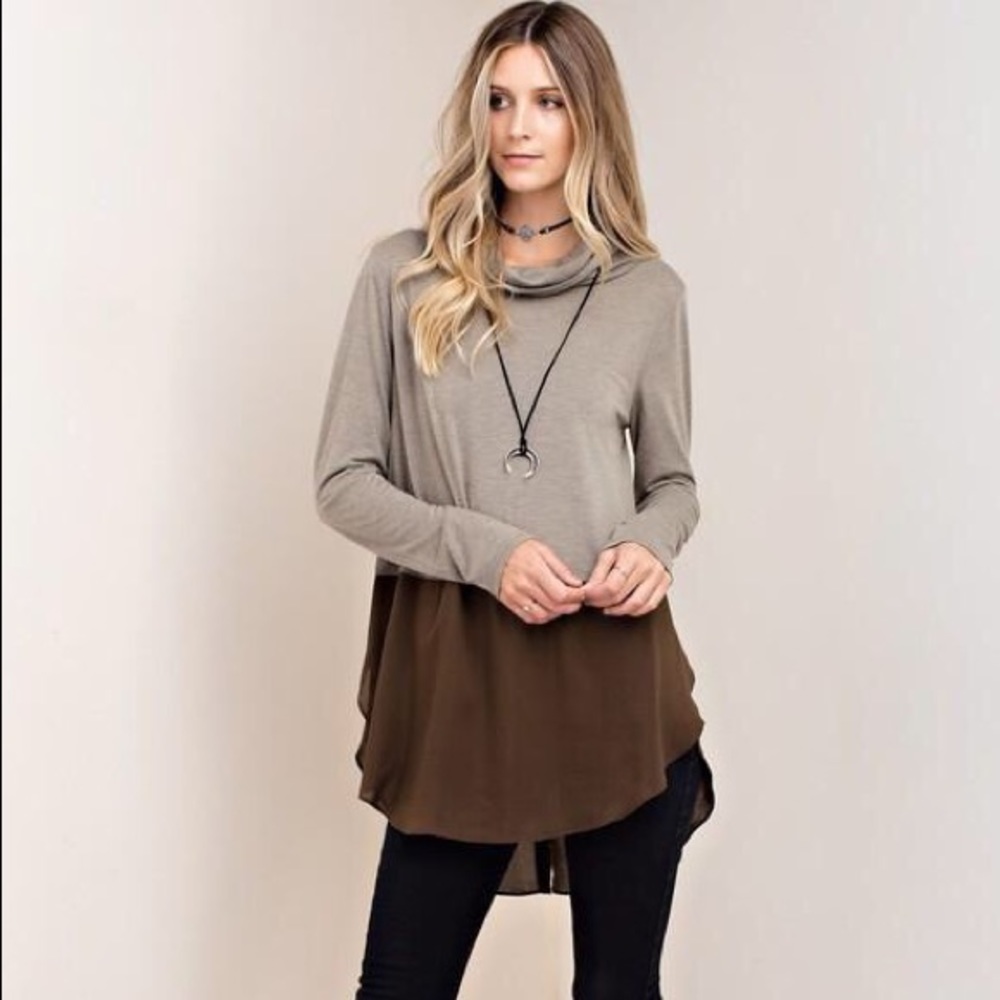 Galena Color-Block Tunic Top